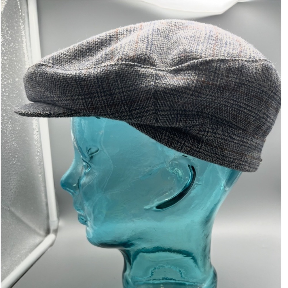 Vintage 80s Adams New York Wool Newsboy Cap Size 7 1/8 - Picture 3 of 5